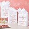 15-Pack Rose Gold Wedding Welcome Bags – Medium 10x8x4 in Foil Paper Gift Bags with Handles, Tissue Paper & Party Favor Set for Bridal Showers, Weddings & Thank You Gifts